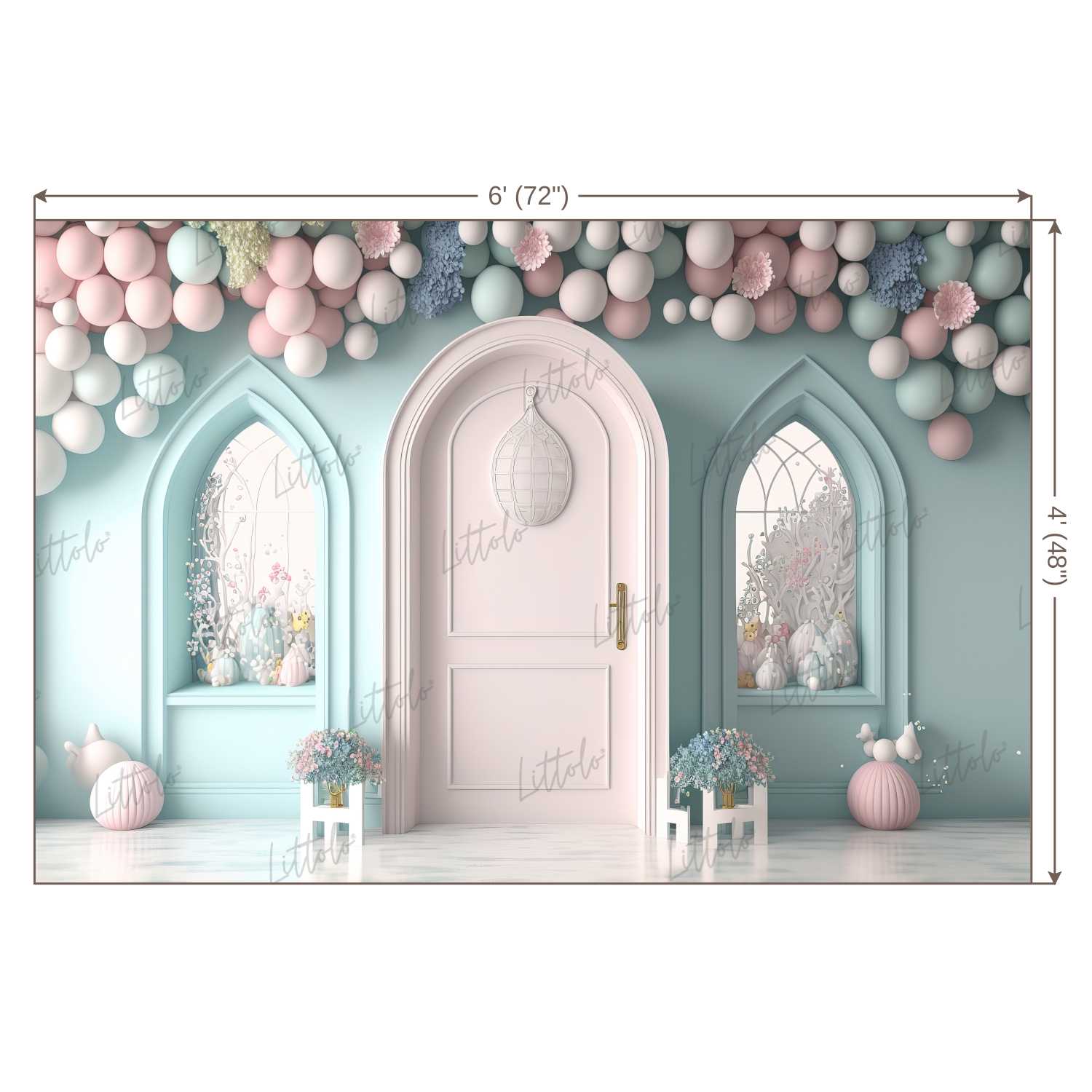 LB1002 Balloons Garland Decor Backdrop