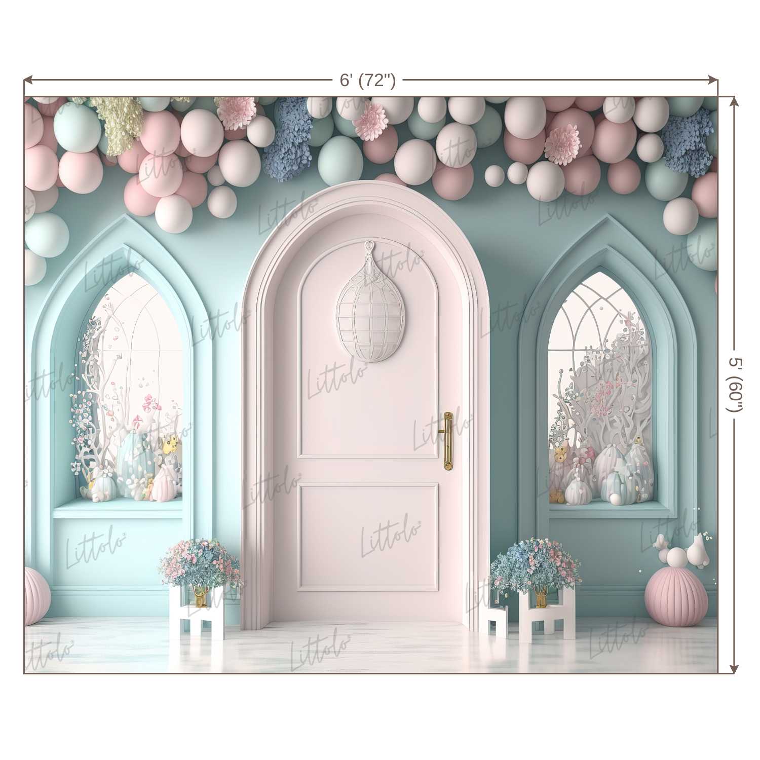 LB1002 Balloons Garland Decor Backdrop