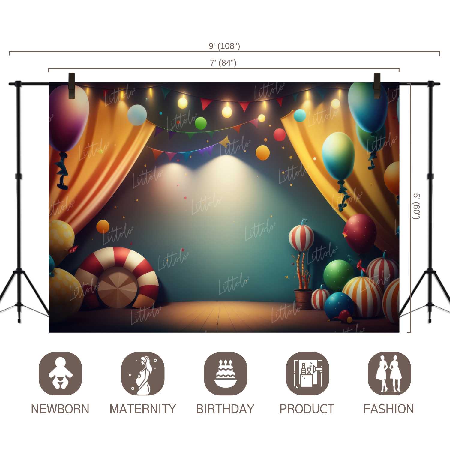 LB1003 Birthday Decor Backdrop