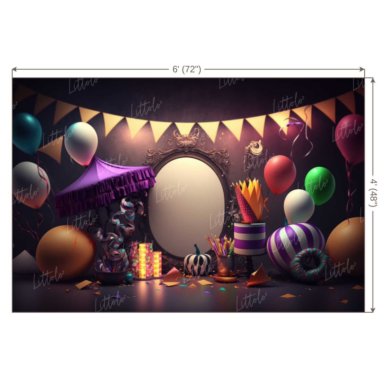 LB1004 Birthday Decor Backdrop