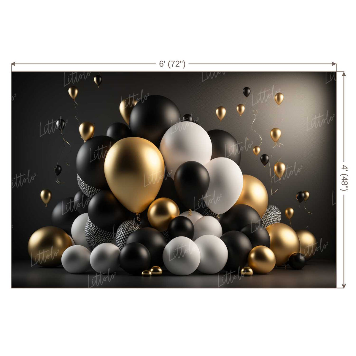 LB1005 Balloons Garland Decor Backdrop