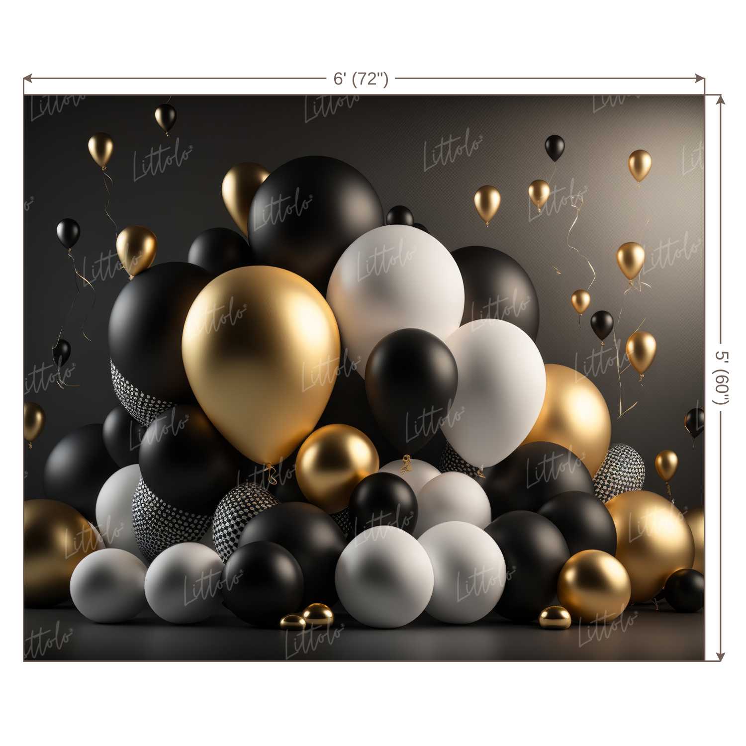 LB1005 Balloons Garland Decor Backdrop