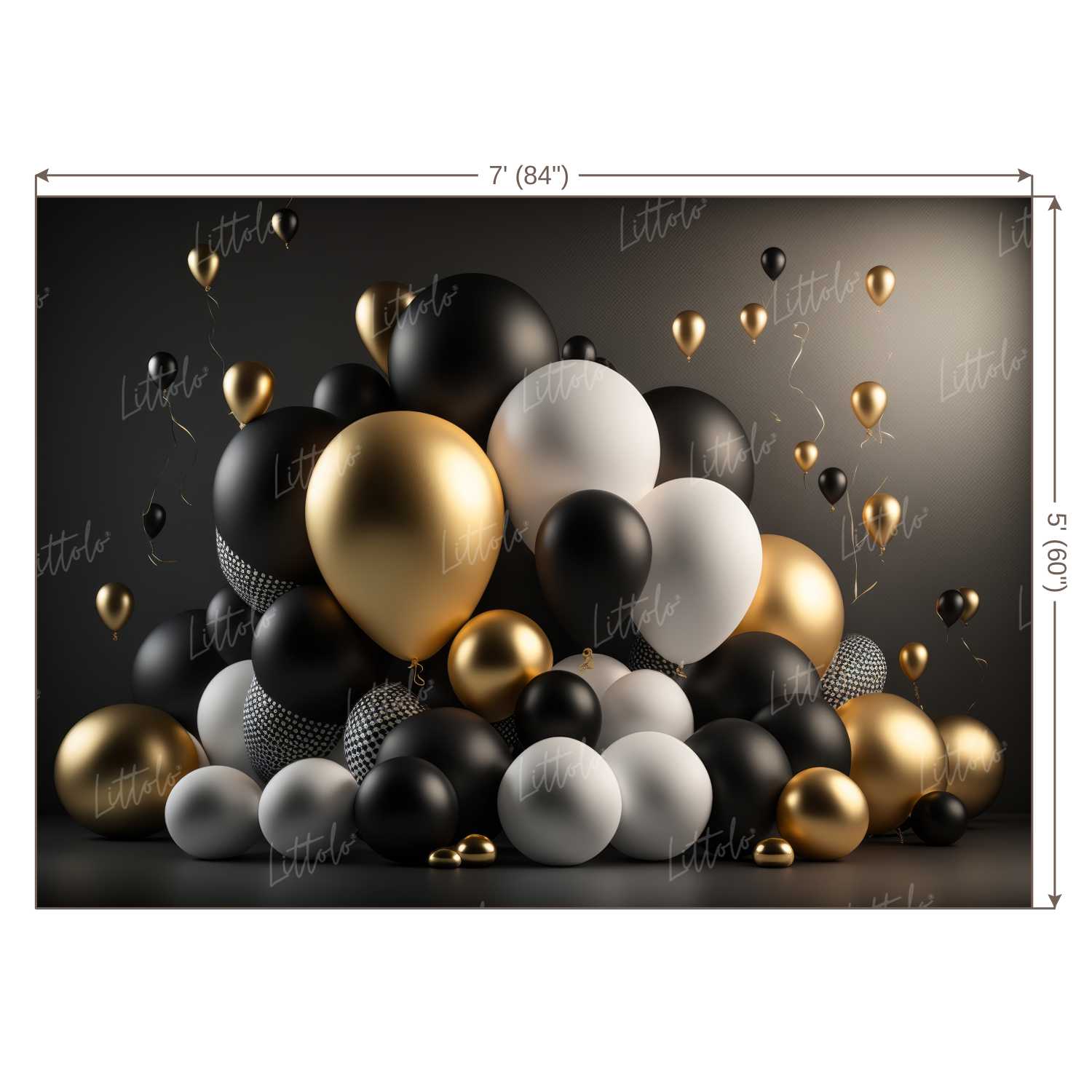 LB1005 Balloons Garland Decor Backdrop