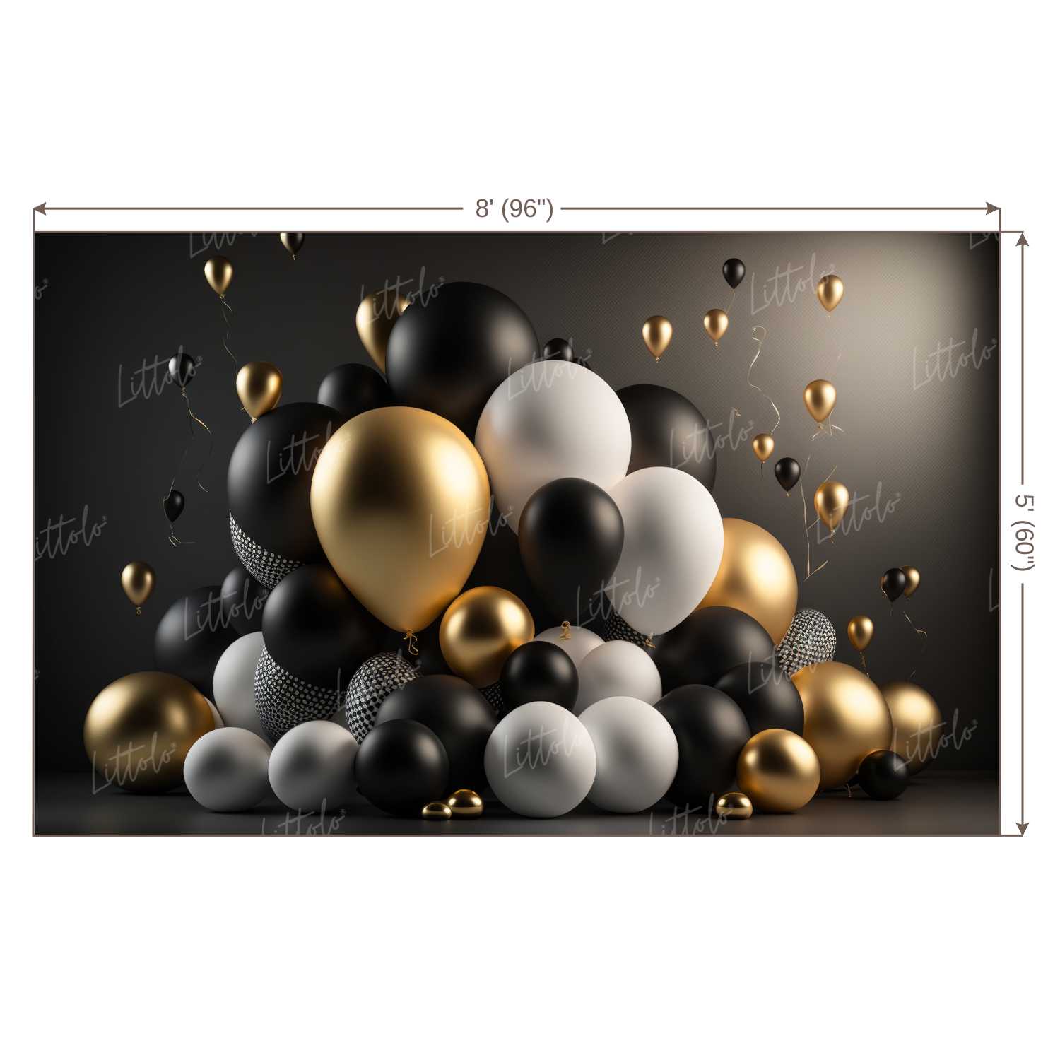 LB1005 Balloons Garland Decor Backdrop