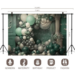 LB1007 Balloons Garland Backdrop