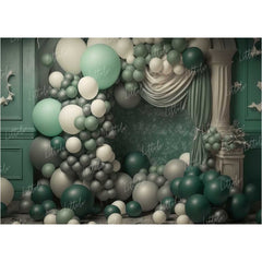 LB1007 Balloons Garland Backdrop