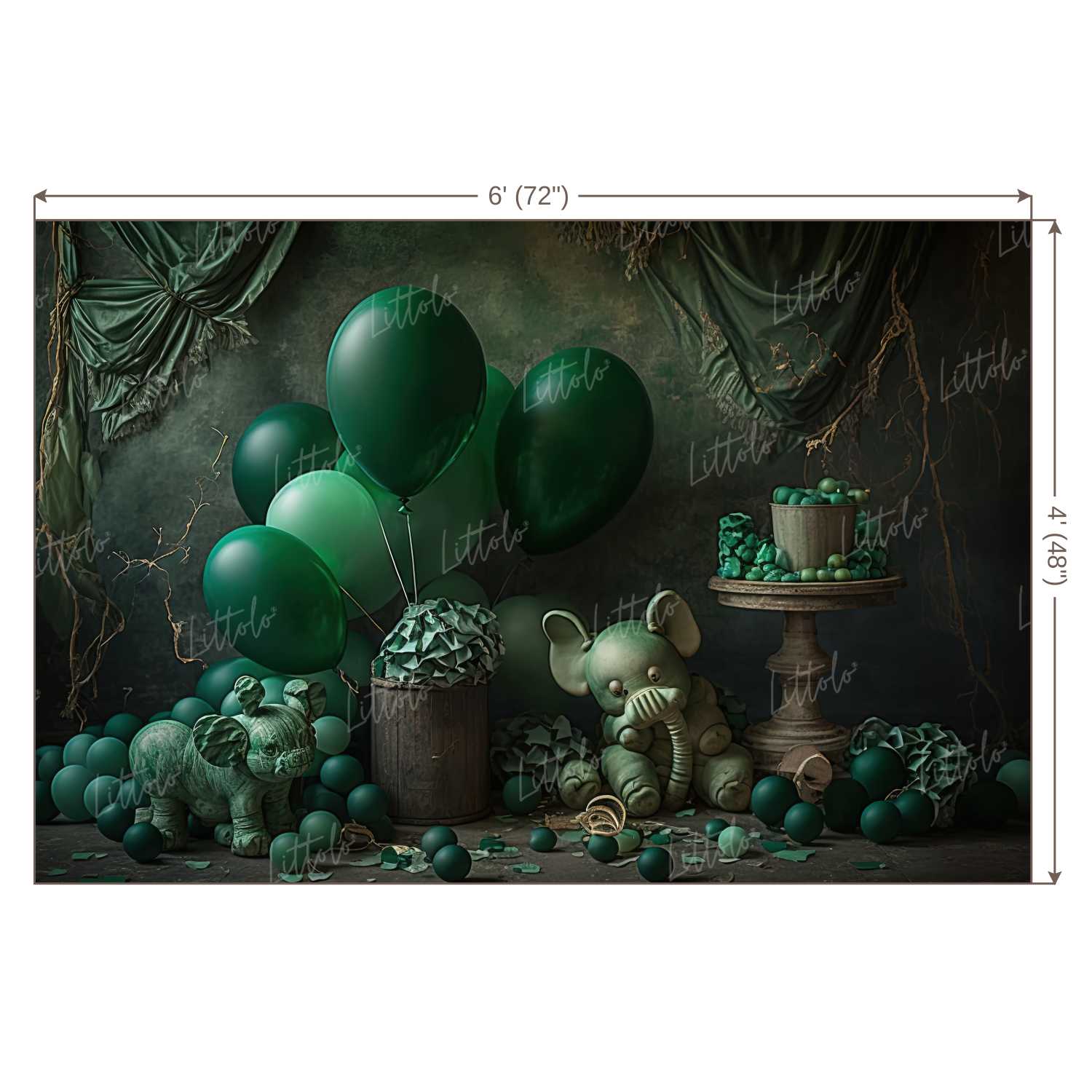 LB1009 Balloons Garland Decor Backdrop