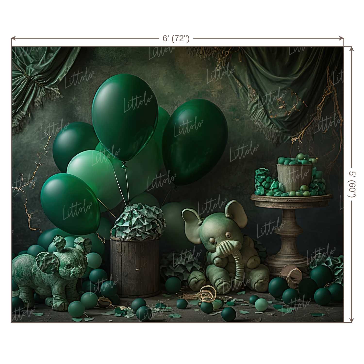 LB1009 Balloons Garland Decor Backdrop