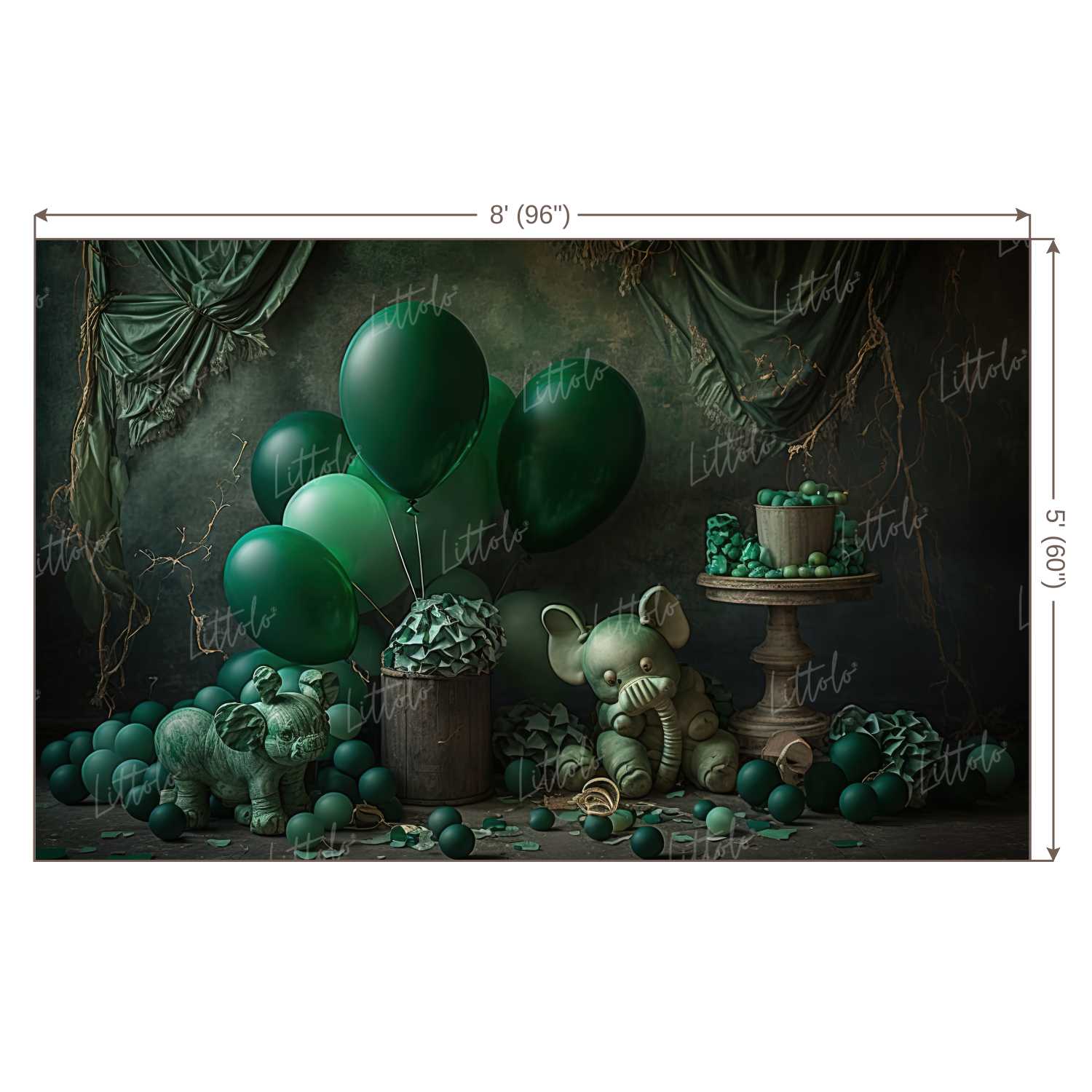 LB1009 Balloons Garland Decor Backdrop