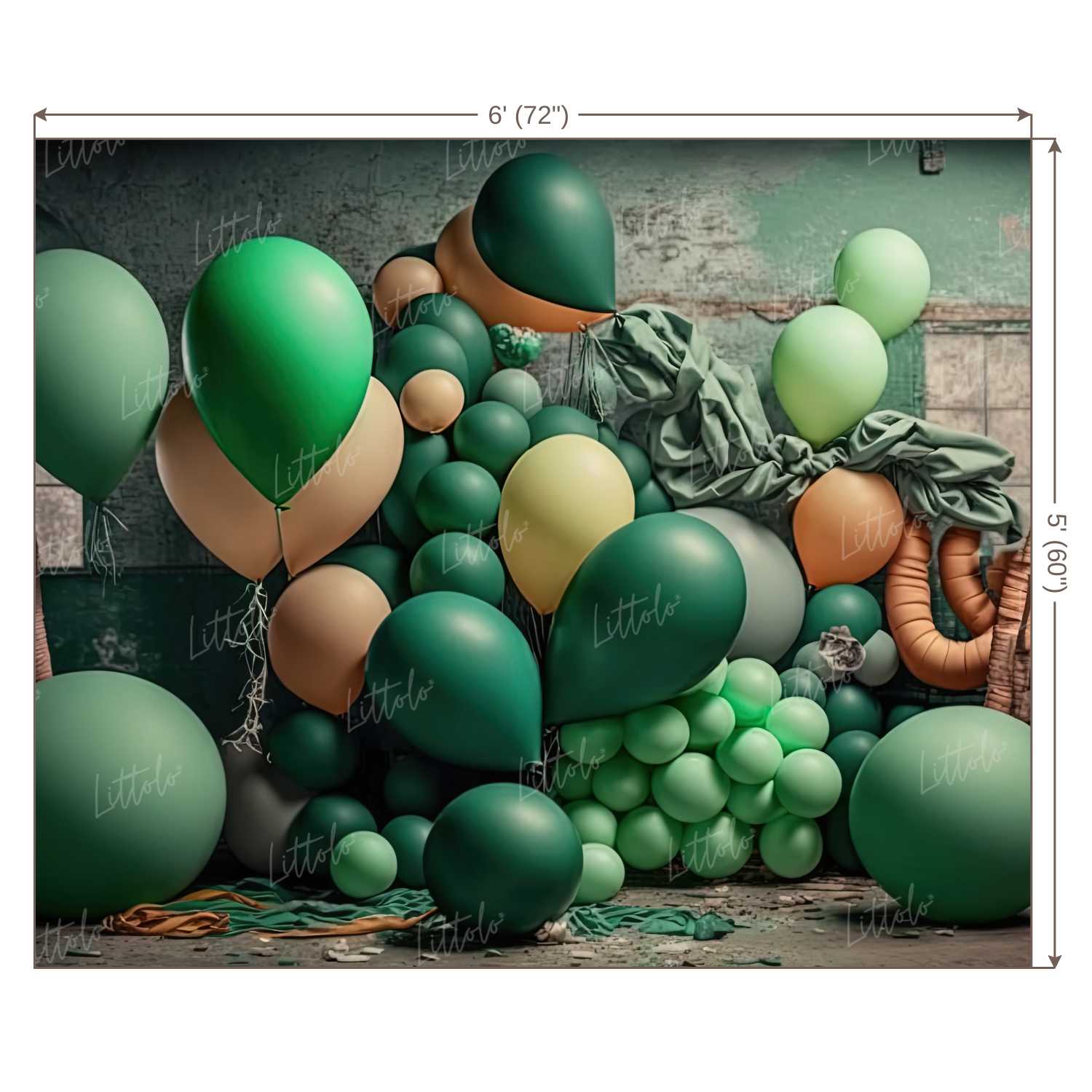 LB1010 Balloons Garland Decor Backdrop