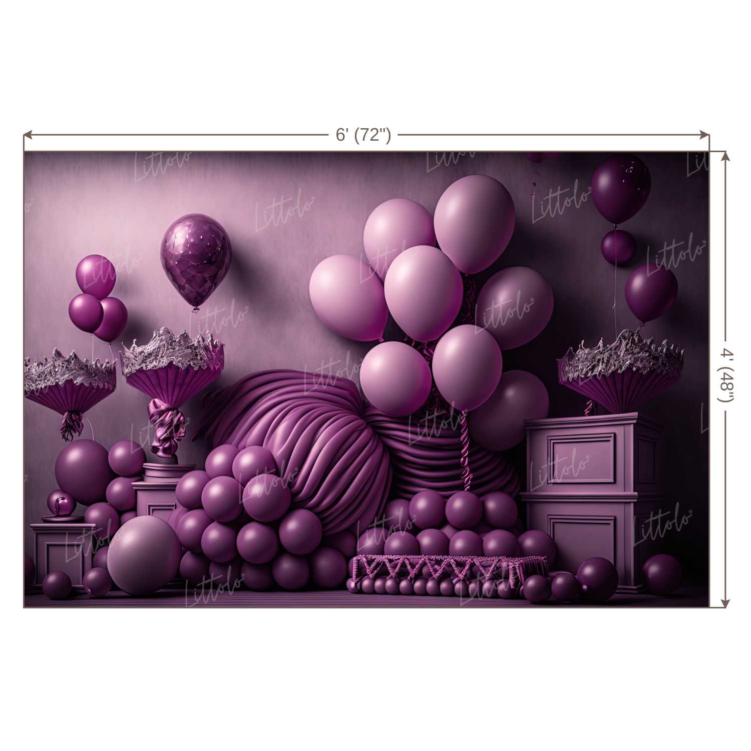 LB1011 Balloons Garland Decor Backdrop