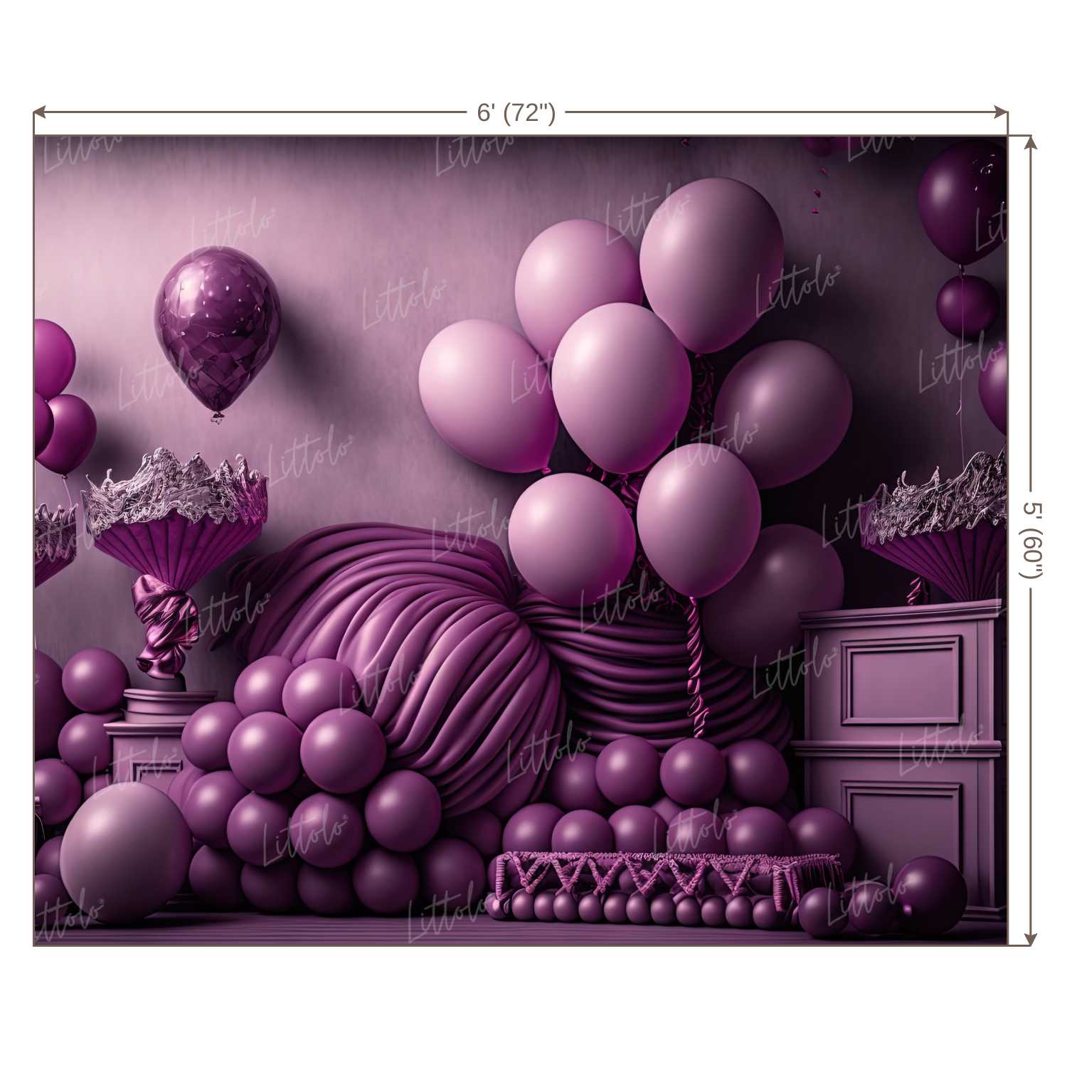 LB1011 Balloons Garland Decor Backdrop