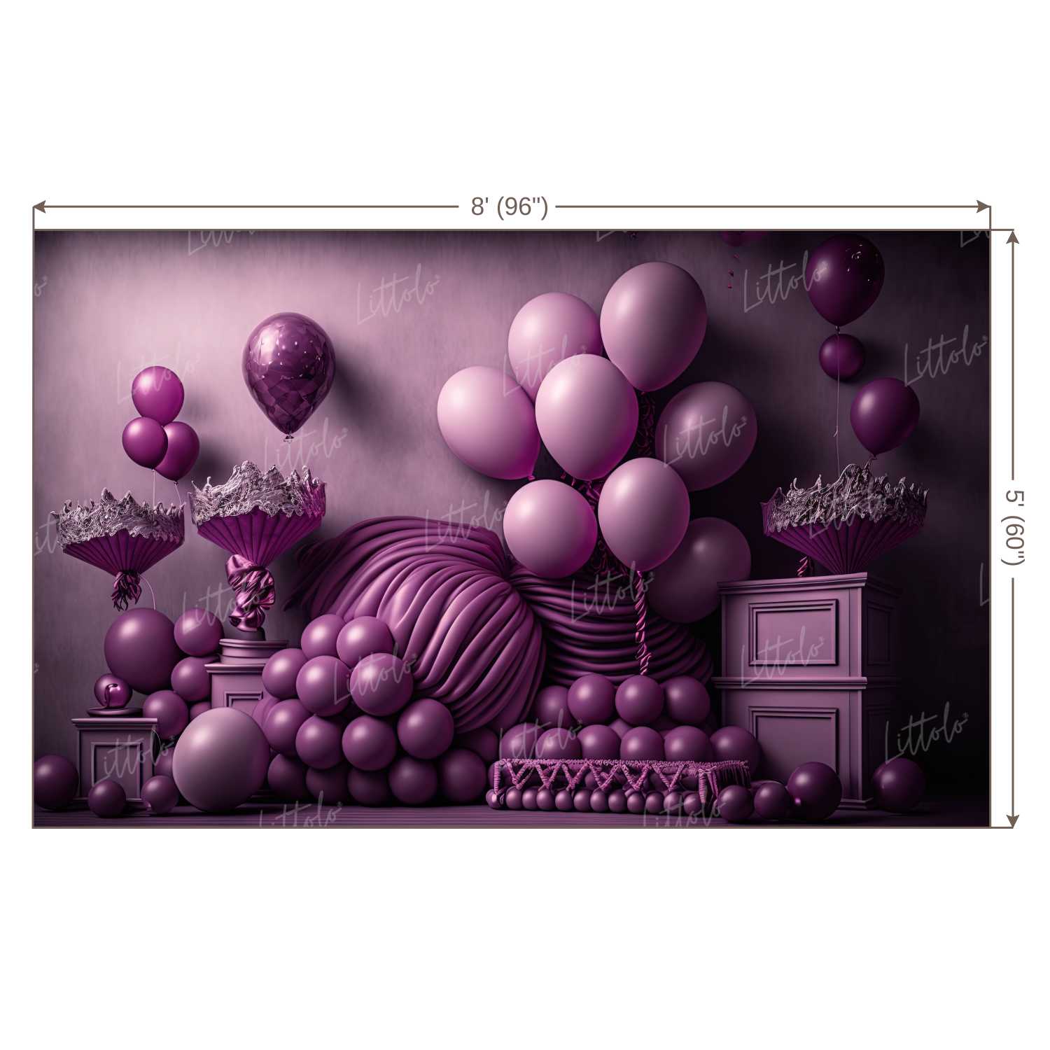 LB1011 Balloons Garland Decor Backdrop