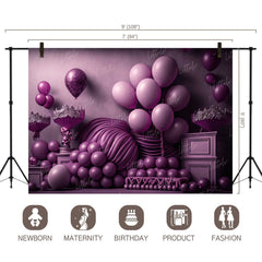 LB1011 Balloons Garland Decor Backdrop