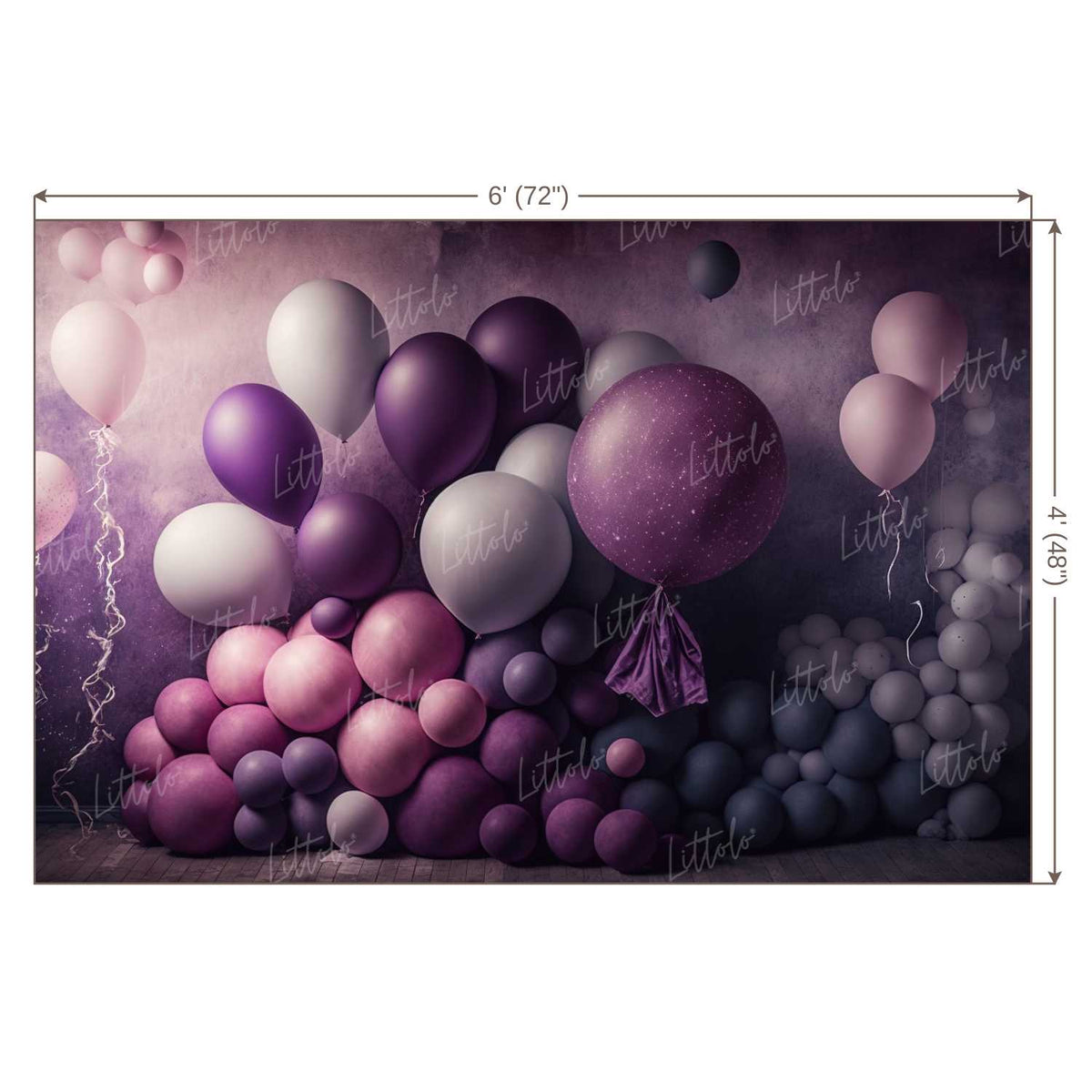 LB1012 Balloons Garland Decor Backdrop