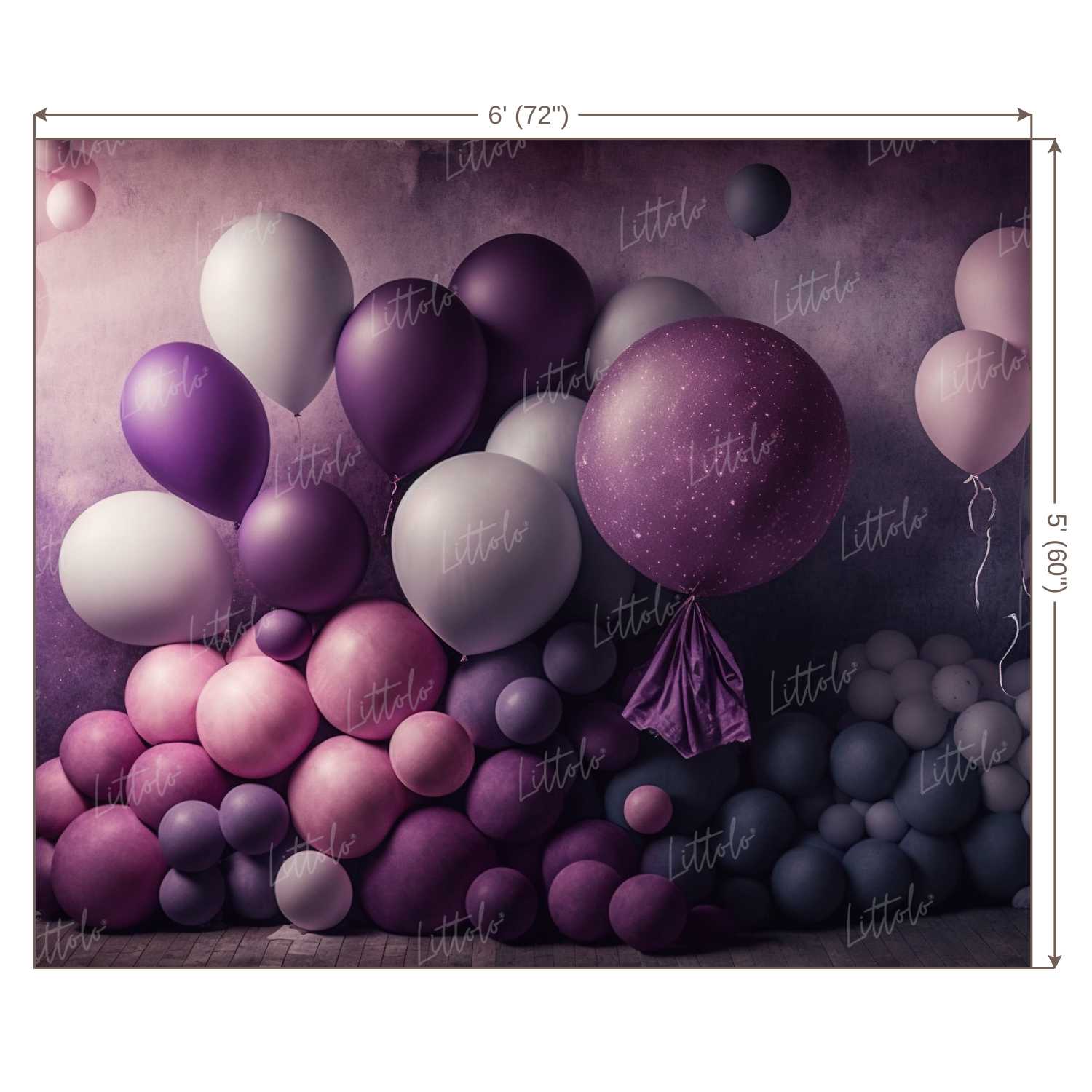 LB1012 Balloons Garland Decor Backdrop