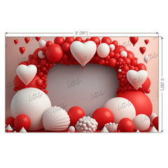 LB1016 Balloons Garland Love Backdrop