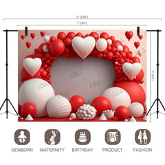 LB1016 Balloons Garland Love Backdrop