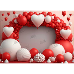 LB1016 Balloons Garland Love Backdrop