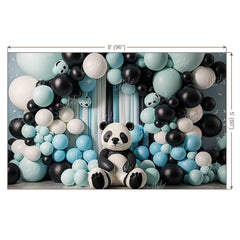 LB1022 Balloons Garland Panda Backdrop