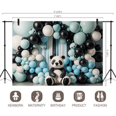 LB1022 Balloons Garland Panda Backdrop