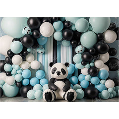 LB1022 Balloons Garland Panda Backdrop