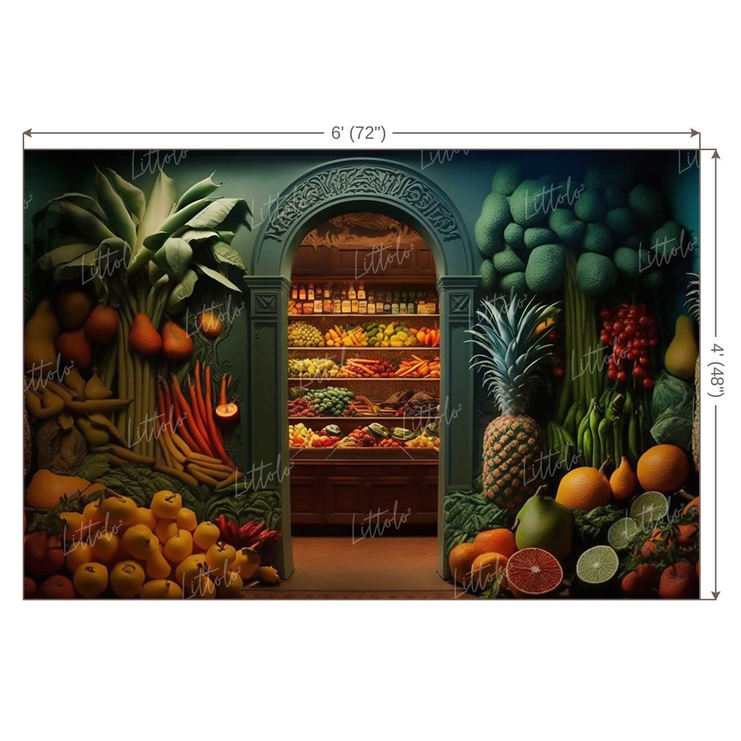 LB1026 Grocery Store Backdrop