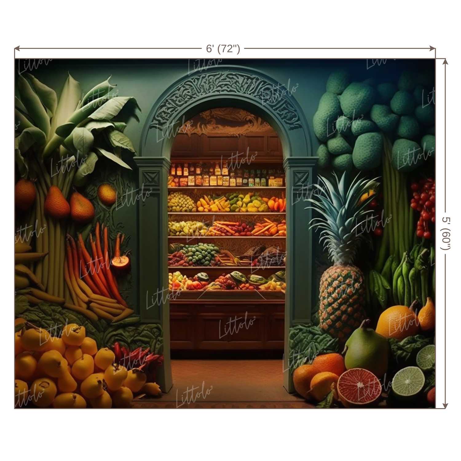 LB1026 Grocery Store Backdrop