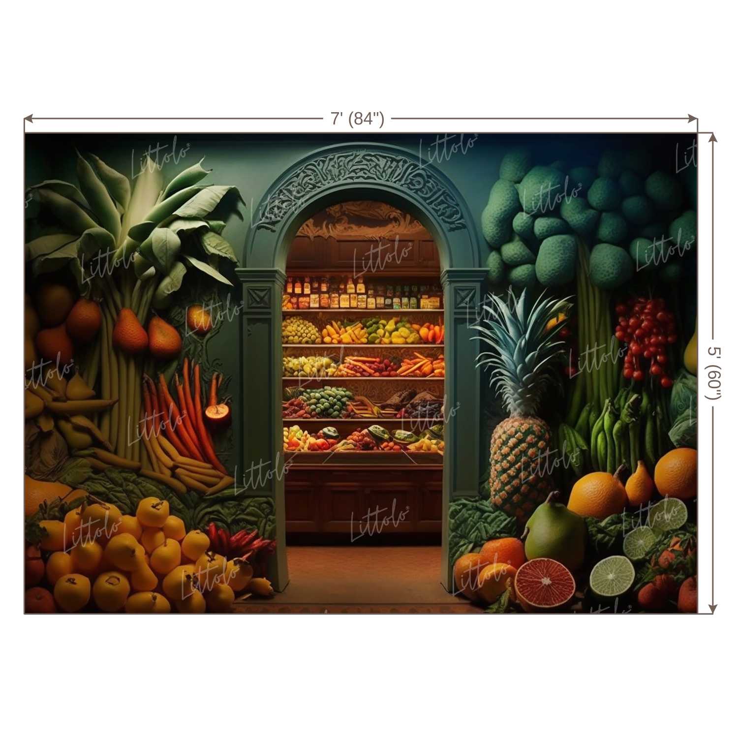 LB1026 Grocery Store Backdrop