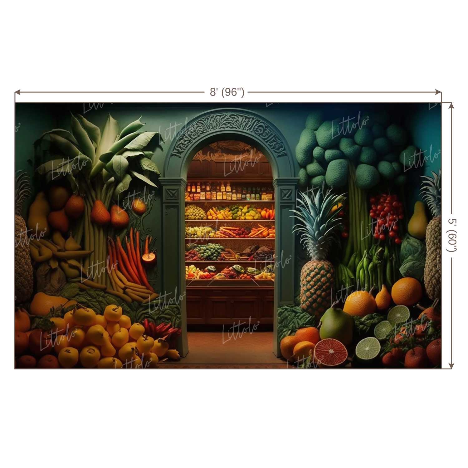 LB1026 Grocery Store Backdrop