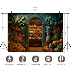 LB1026 Grocery Store Backdrop