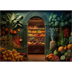 LB1026 Grocery Store Backdrop