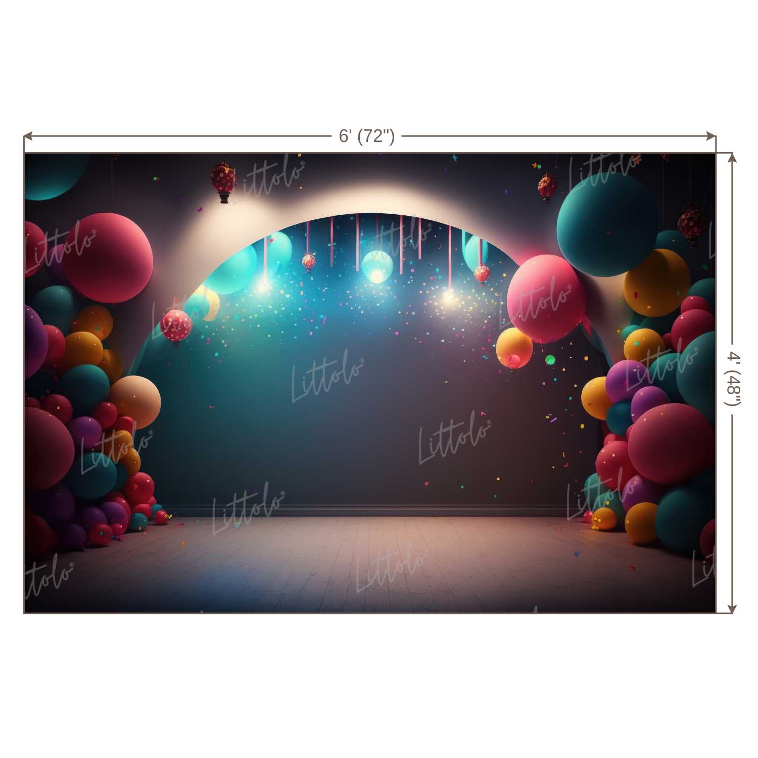 LB1031 Balloons Garland Decor Backdrop