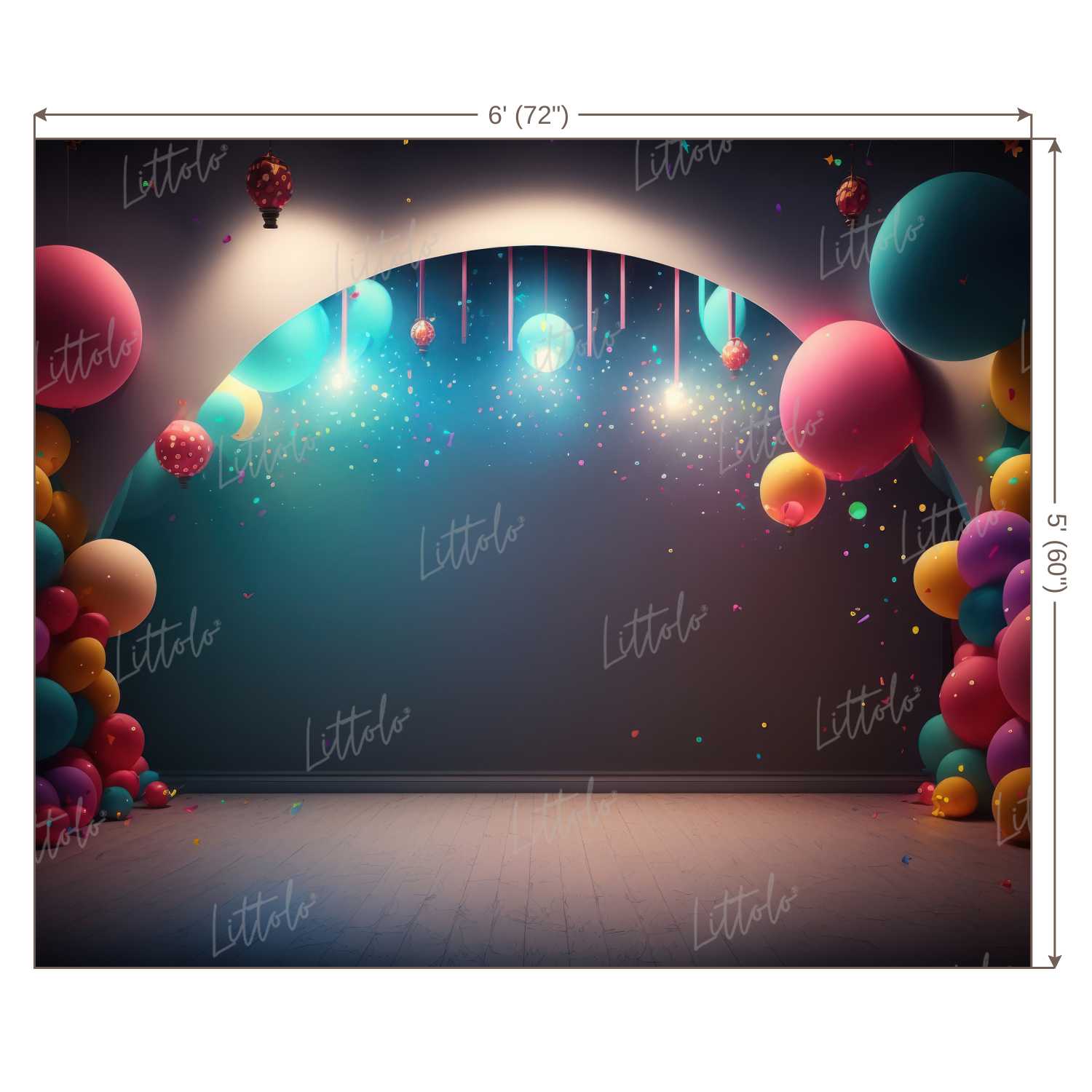 LB1031 Balloons Garland Decor Backdrop