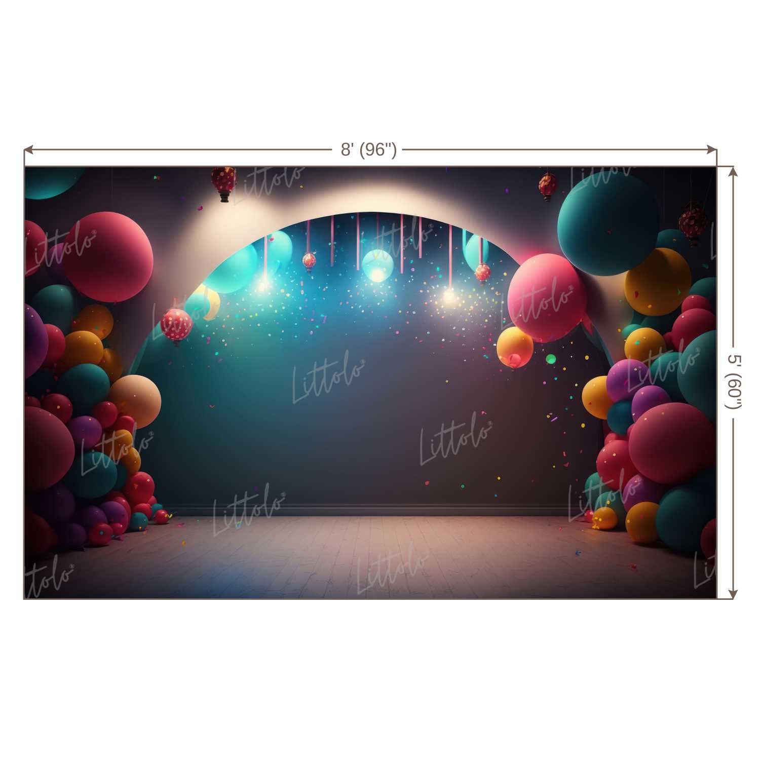 LB1031 Balloons Garland Decor Backdrop