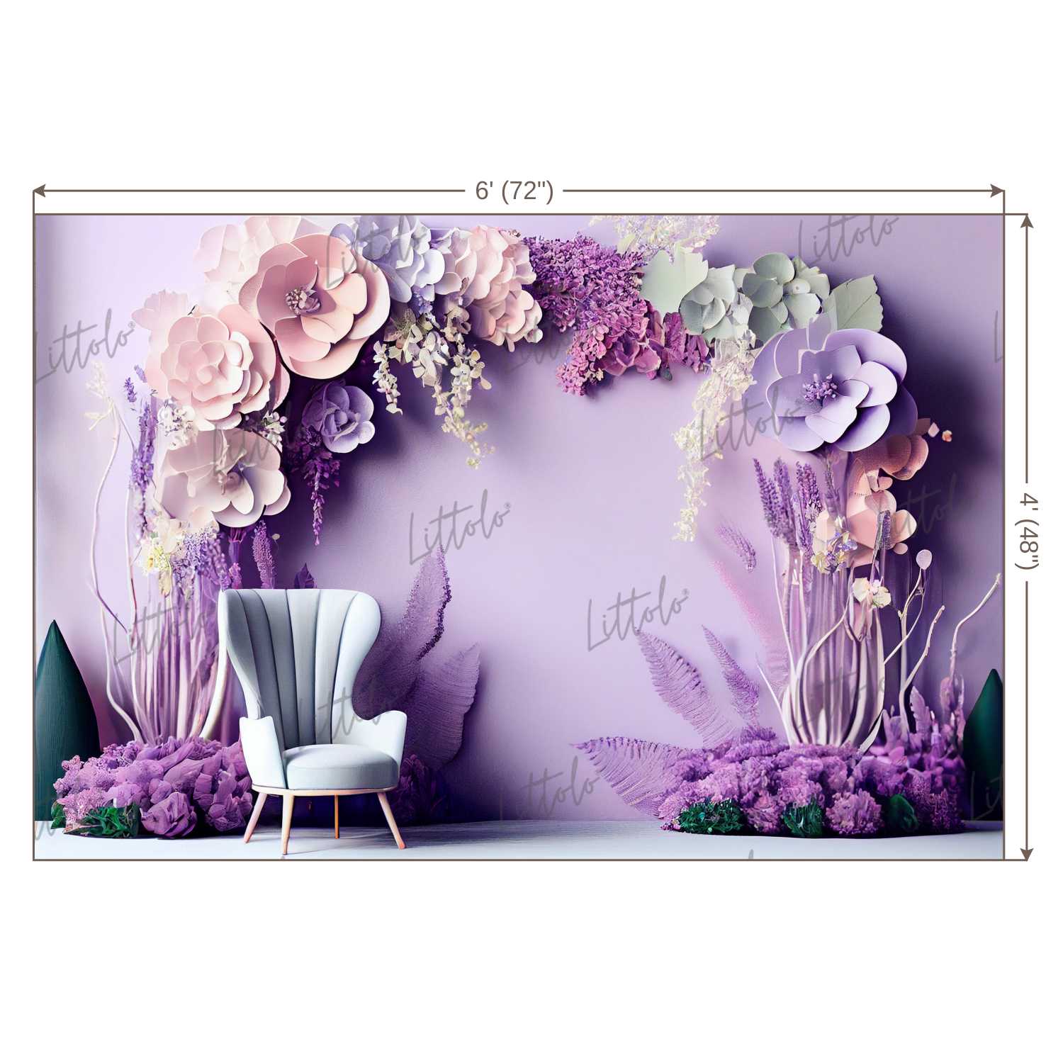 LB1033 Floral Boho Backdrop