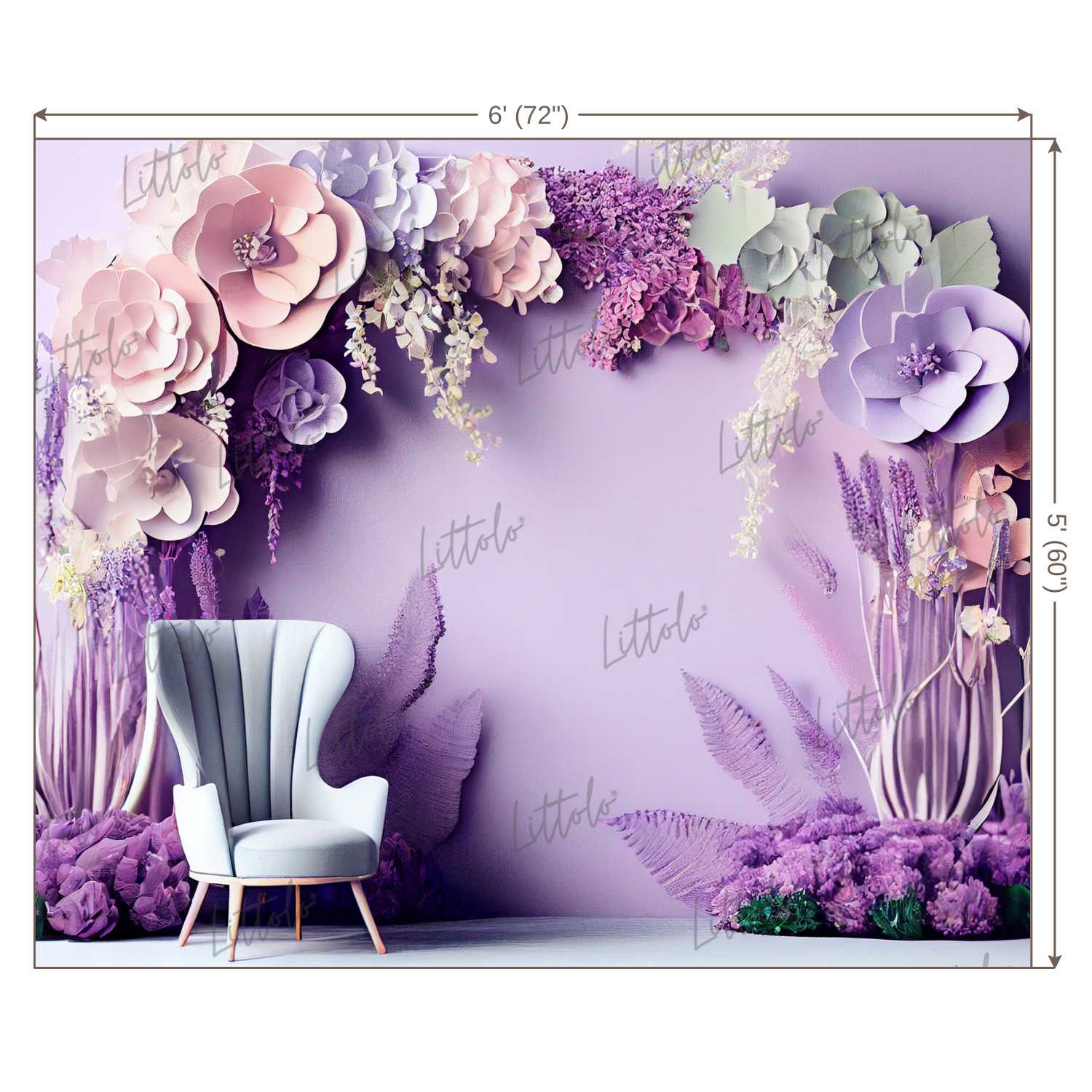 LB1033 Floral Boho Backdrop