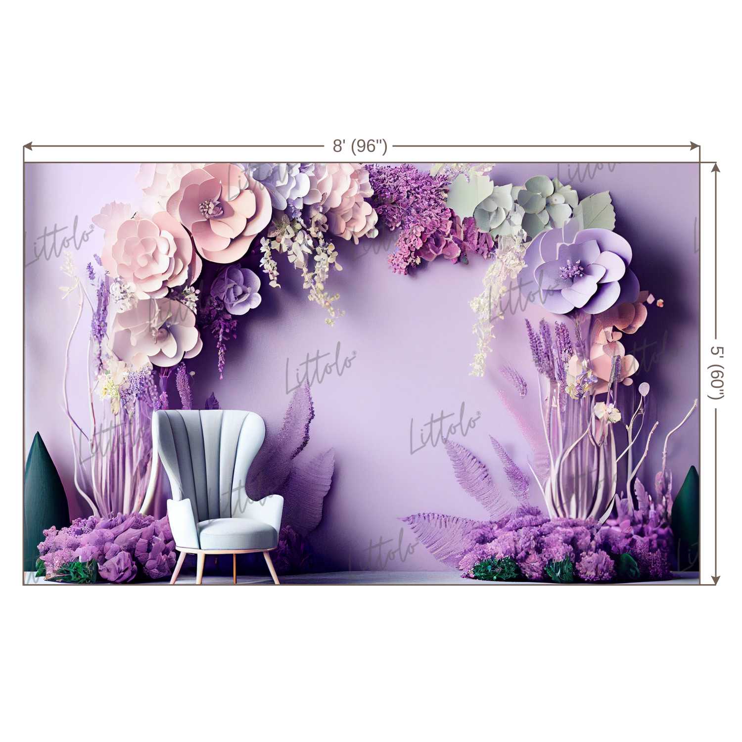 LB1033 Floral Boho Backdrop