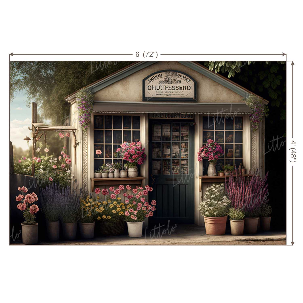 LB1034 Flower Shop Backdrop