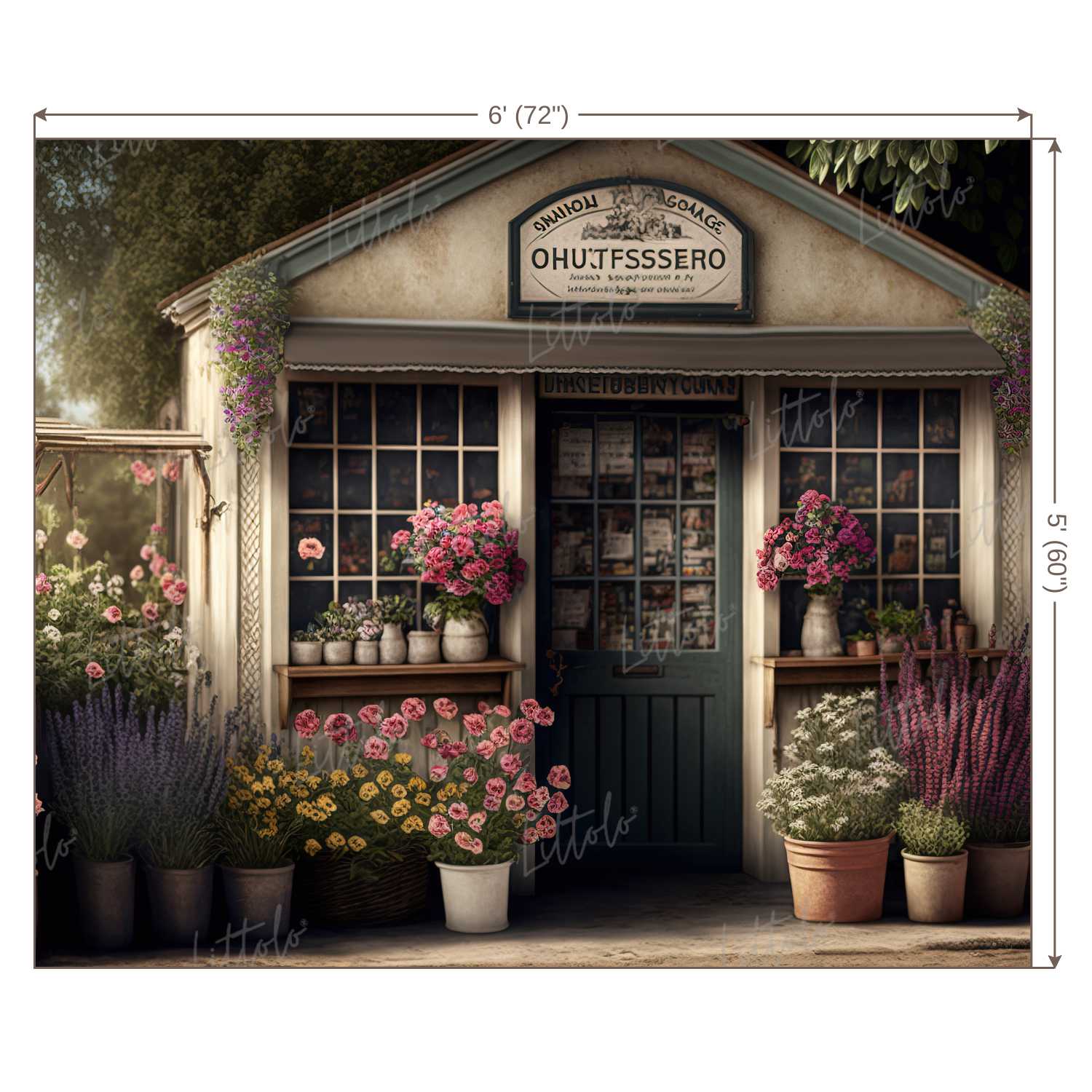 LB1034 Flower Shop Backdrop