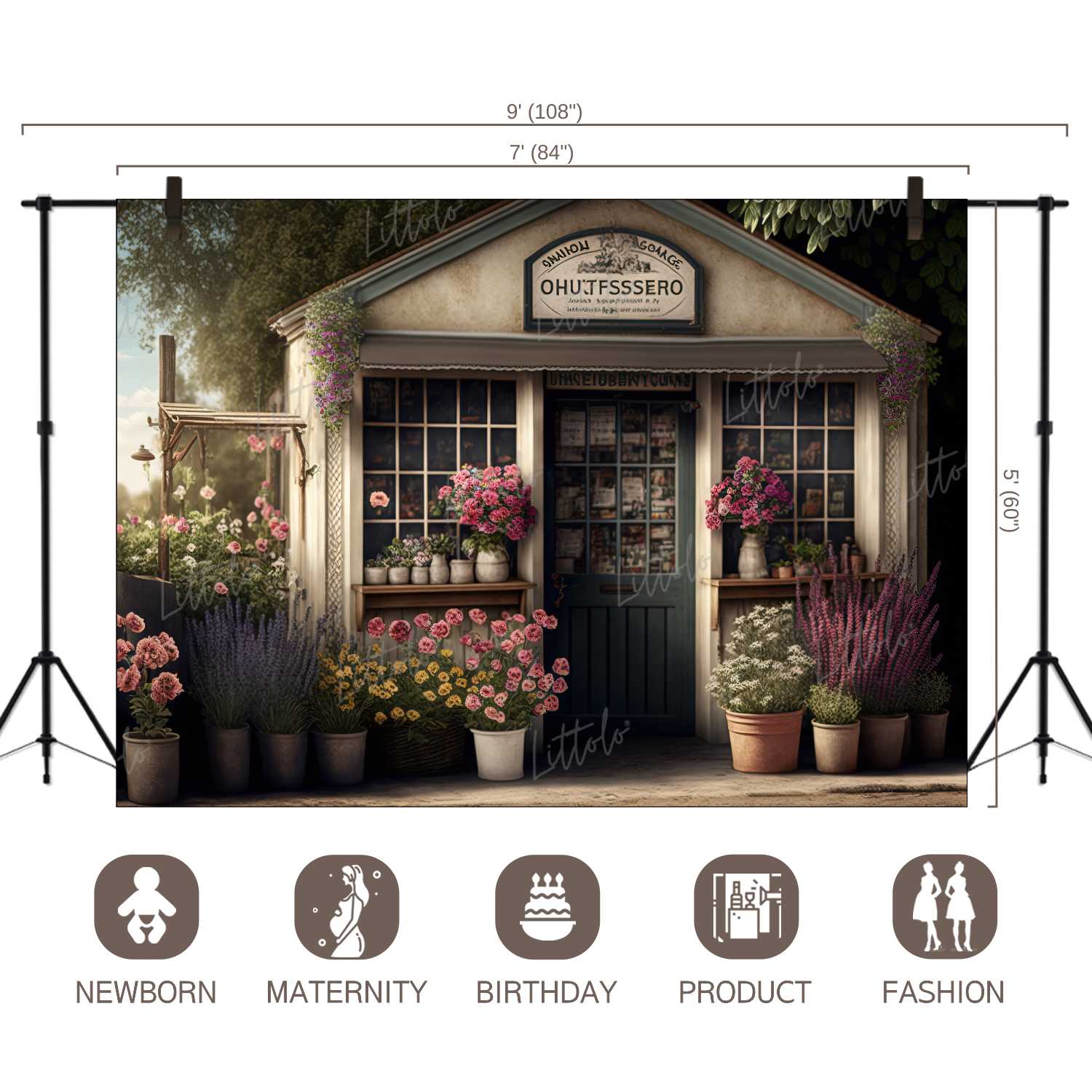 LB1034 Flower Shop Backdrop