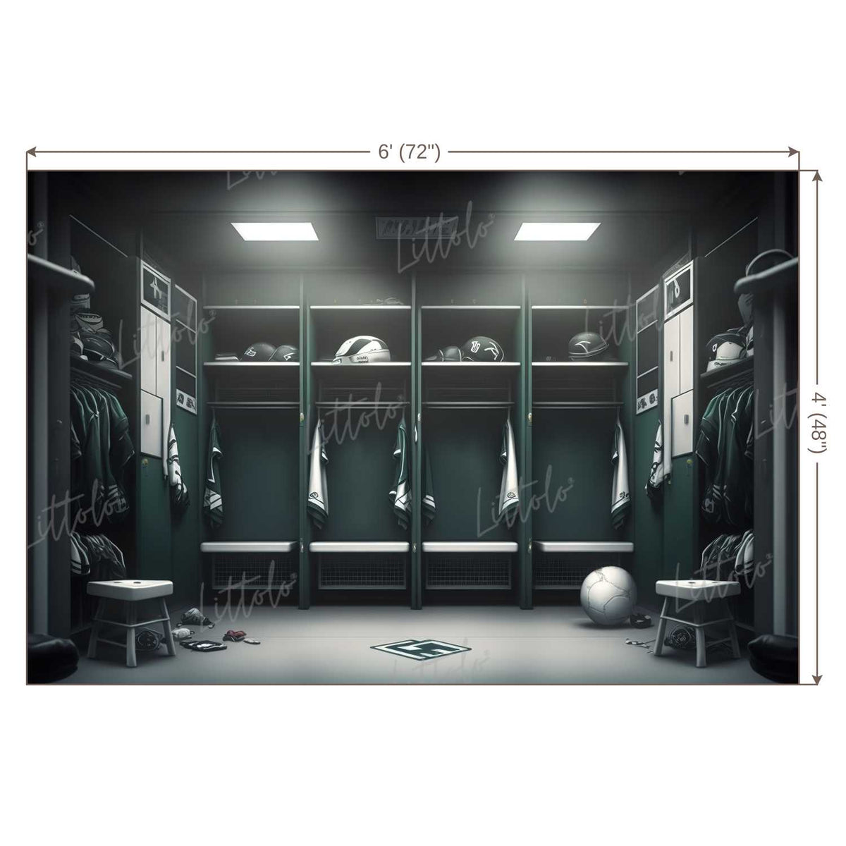 LB1037 Sports Locker Room Backdrop