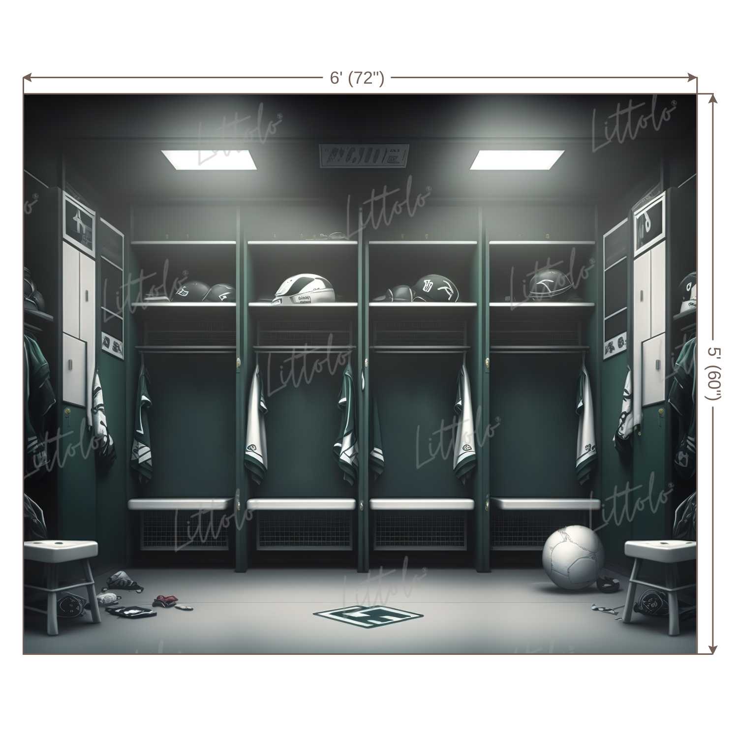 LB1037 Sports Locker Room Backdrop