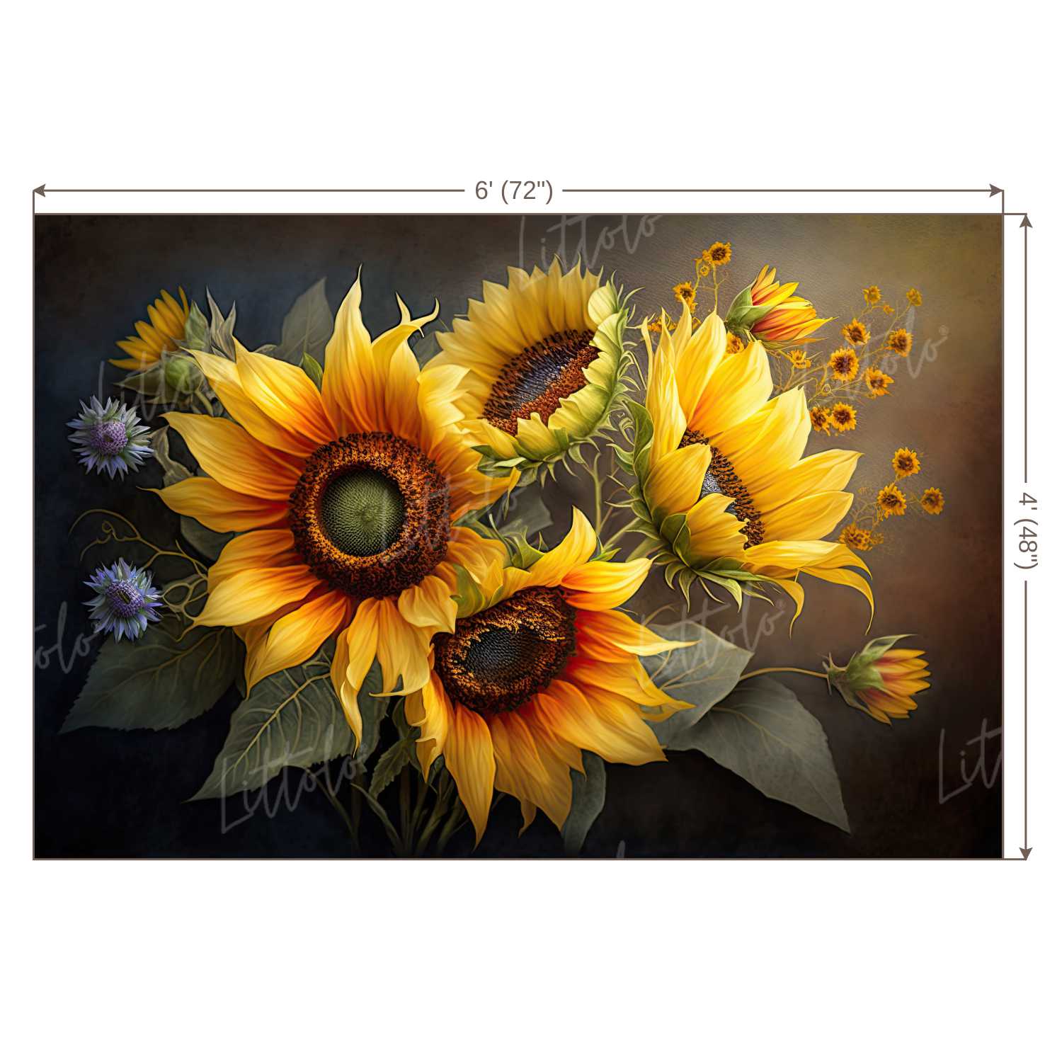 LB1039 Floral Sunflower Backdrop