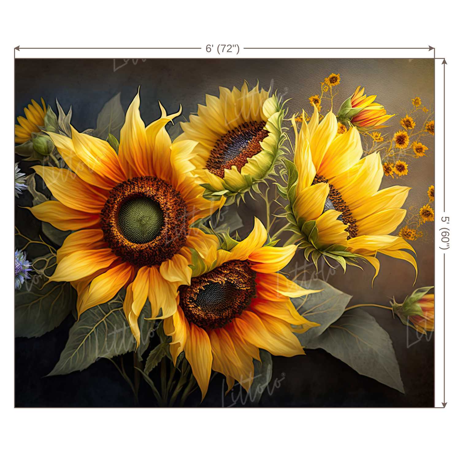 LB1039 Floral Sunflower Backdrop