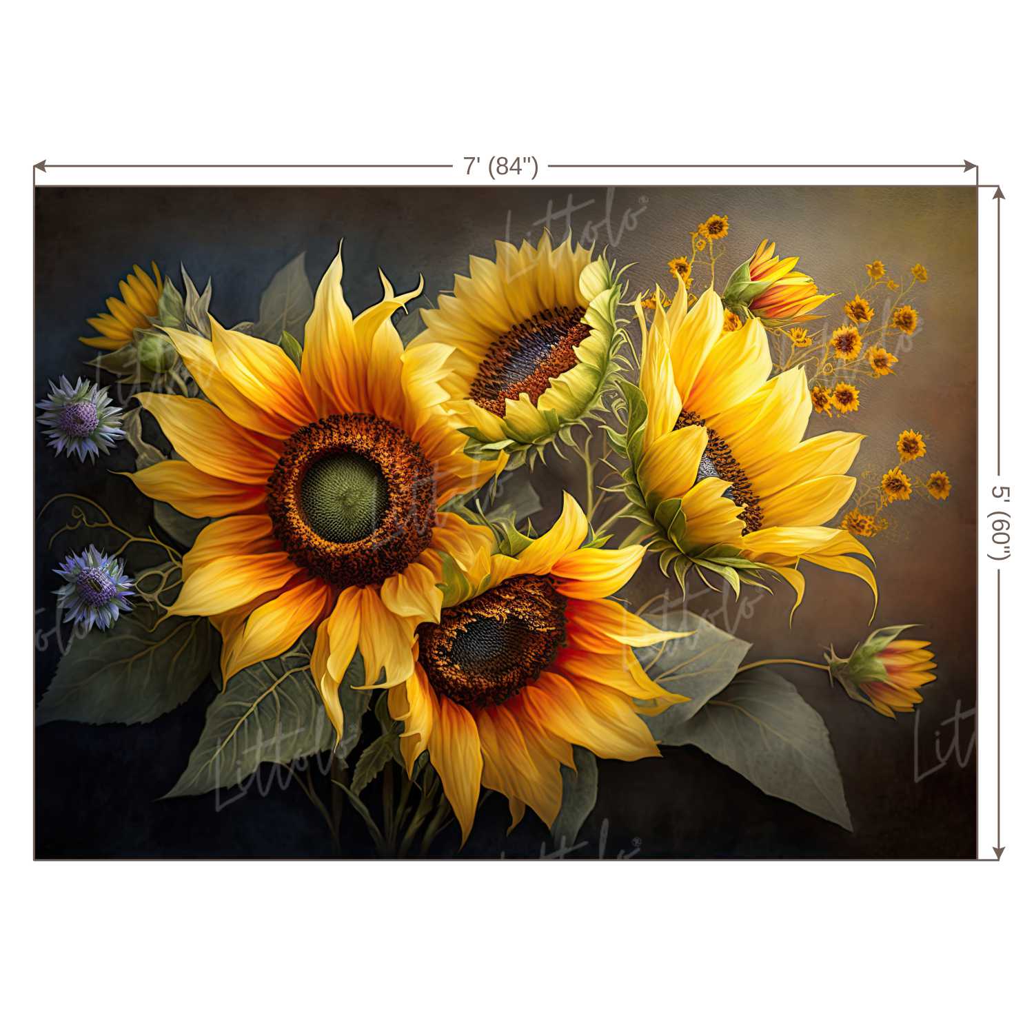 LB1039 Floral Sunflower Backdrop