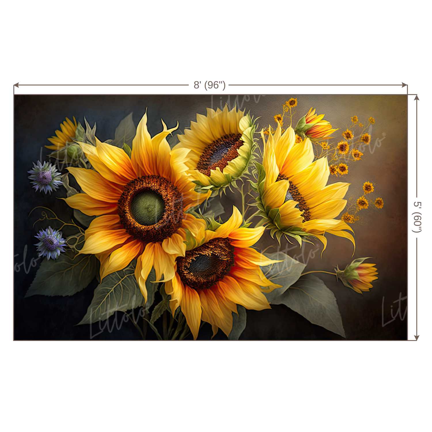 LB1039 Floral Sunflower Backdrop