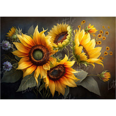 LB1039 Floral Sunflower Backdrop