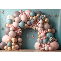 LB1040 Balloons Garland Decor Backdrop