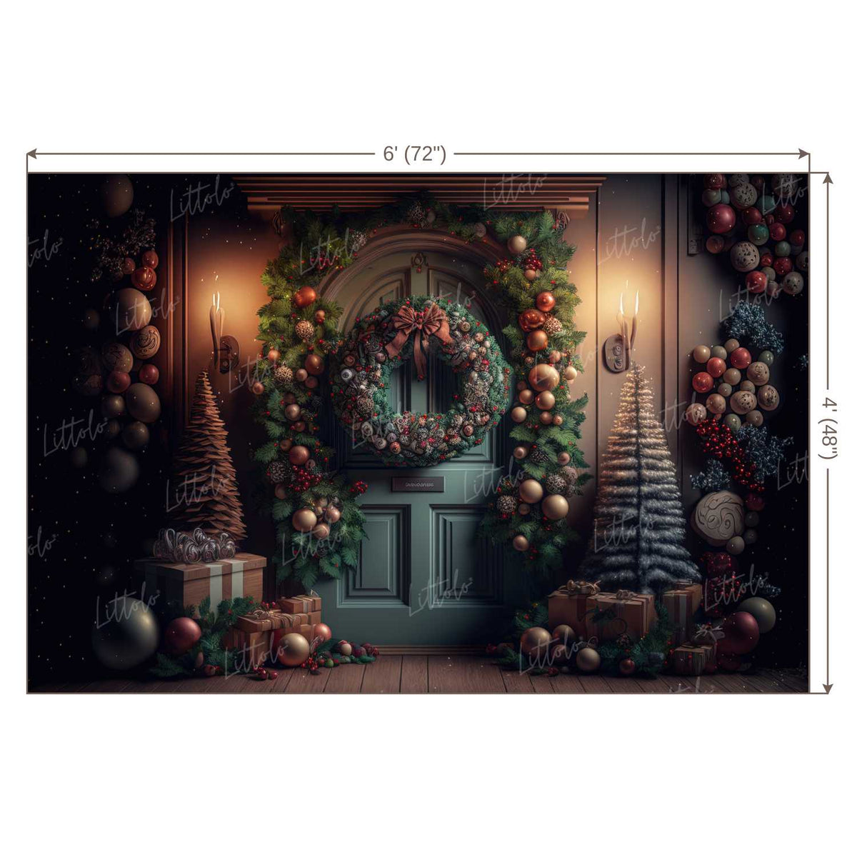 LB1050 Festive Christmas Backdrop